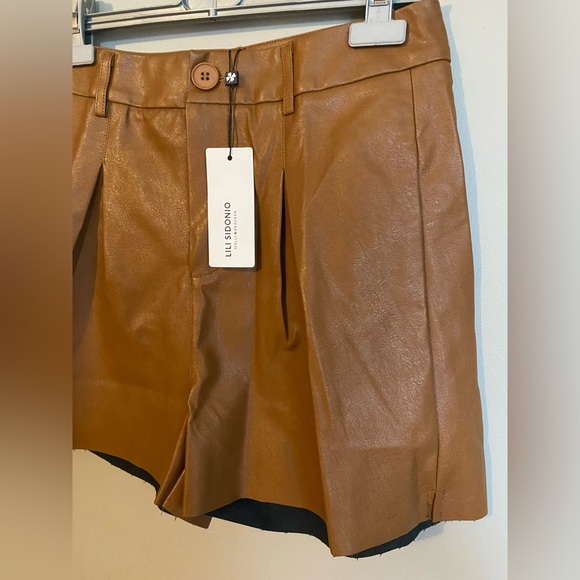 NWT Molly Bracken Faux Leather Shorts Size S - Picture 4 of 12